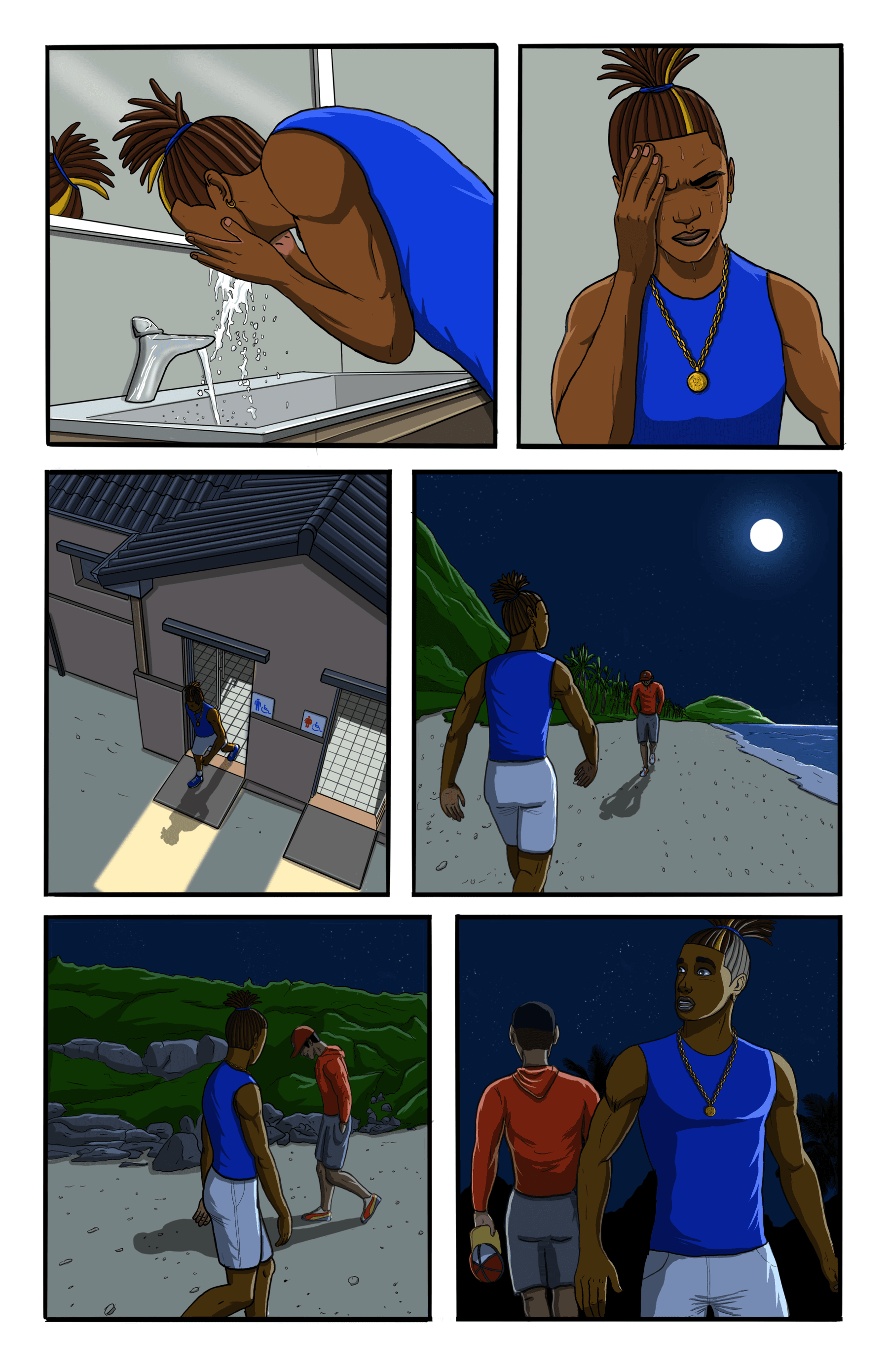 La rencontre, planche extraite du Tome 1 de JELANI.